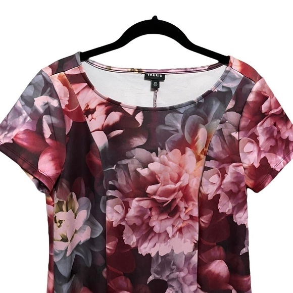 Torrid Multi Floral Scuba Knit Dress - Picture 5 of 10